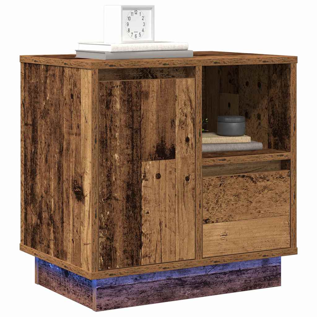 vidaXL Κομοδίνο 2 pcs Παλιό Ξύλο 50 x 34.5 x 50 εκ. Επεξεργασμένο ξύλο