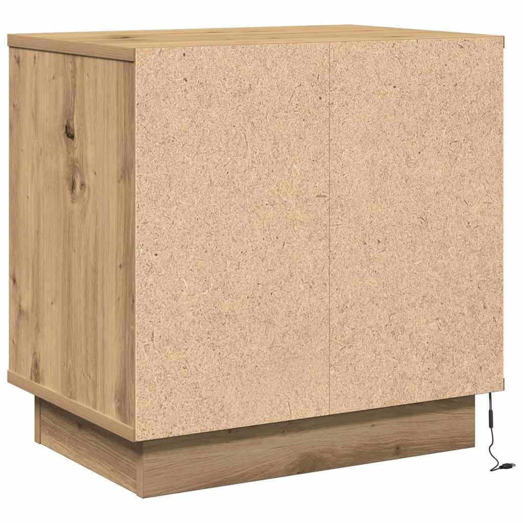 vidaXL Κομοδίνο Artisan Oak 50 x 34,5 x 50 εκ. Επεξεργασμένο ξύλο