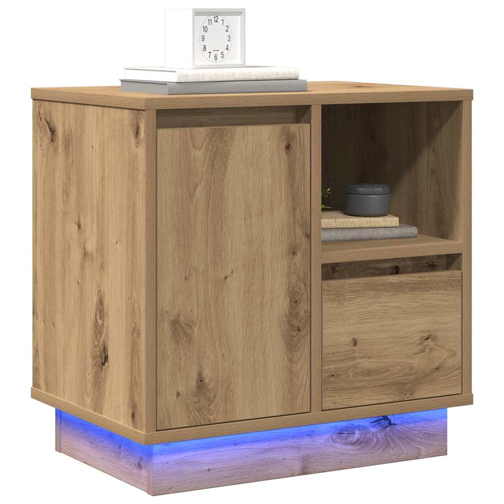 vidaXL Κομοδίνο Artisan Oak 50 x 34,5 x 50 εκ. Επεξεργασμένο ξύλο