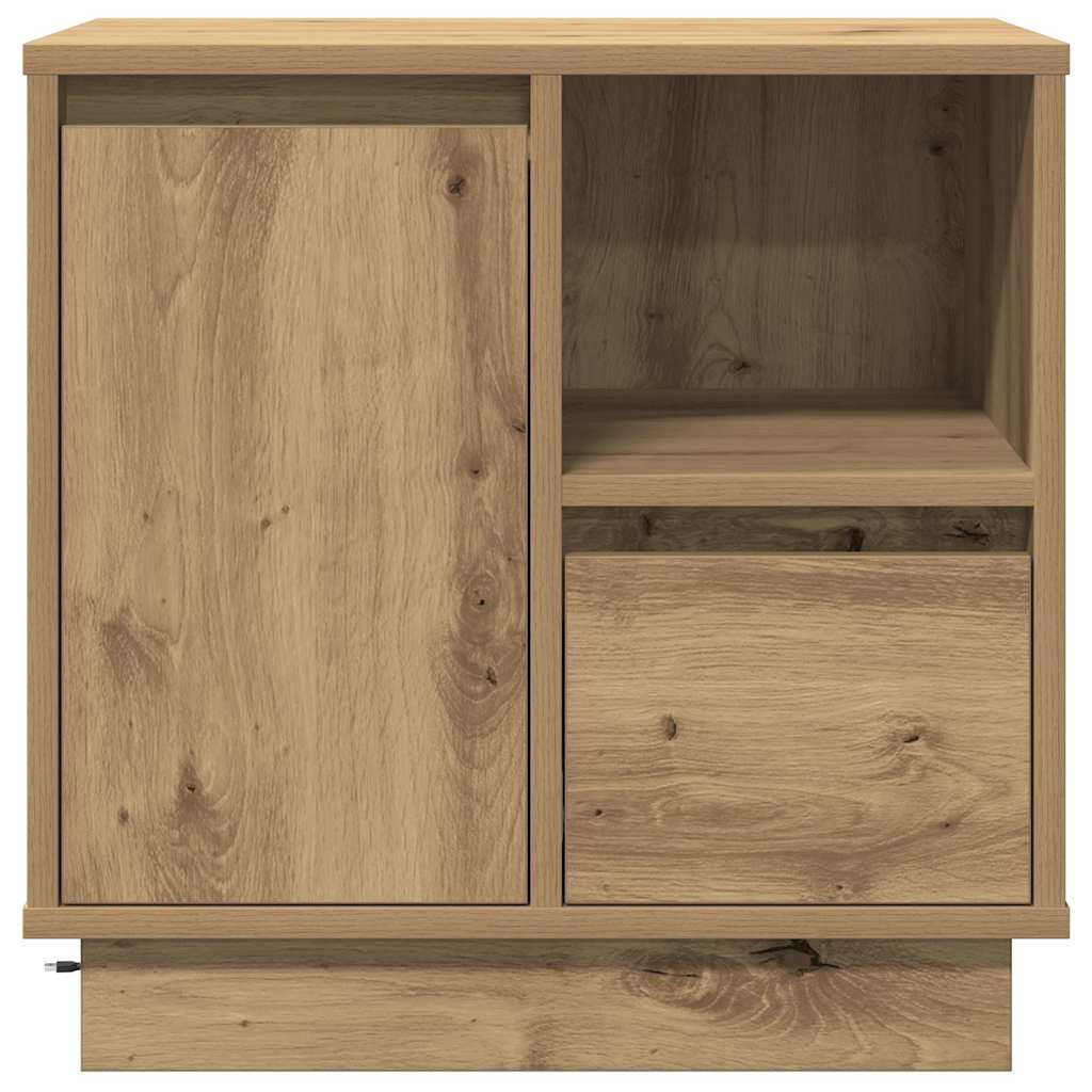 vidaXL Κομοδίνο με συρτάρι 2 pcs Artisan Oak 50 x 34,5 x 50 εκ.
