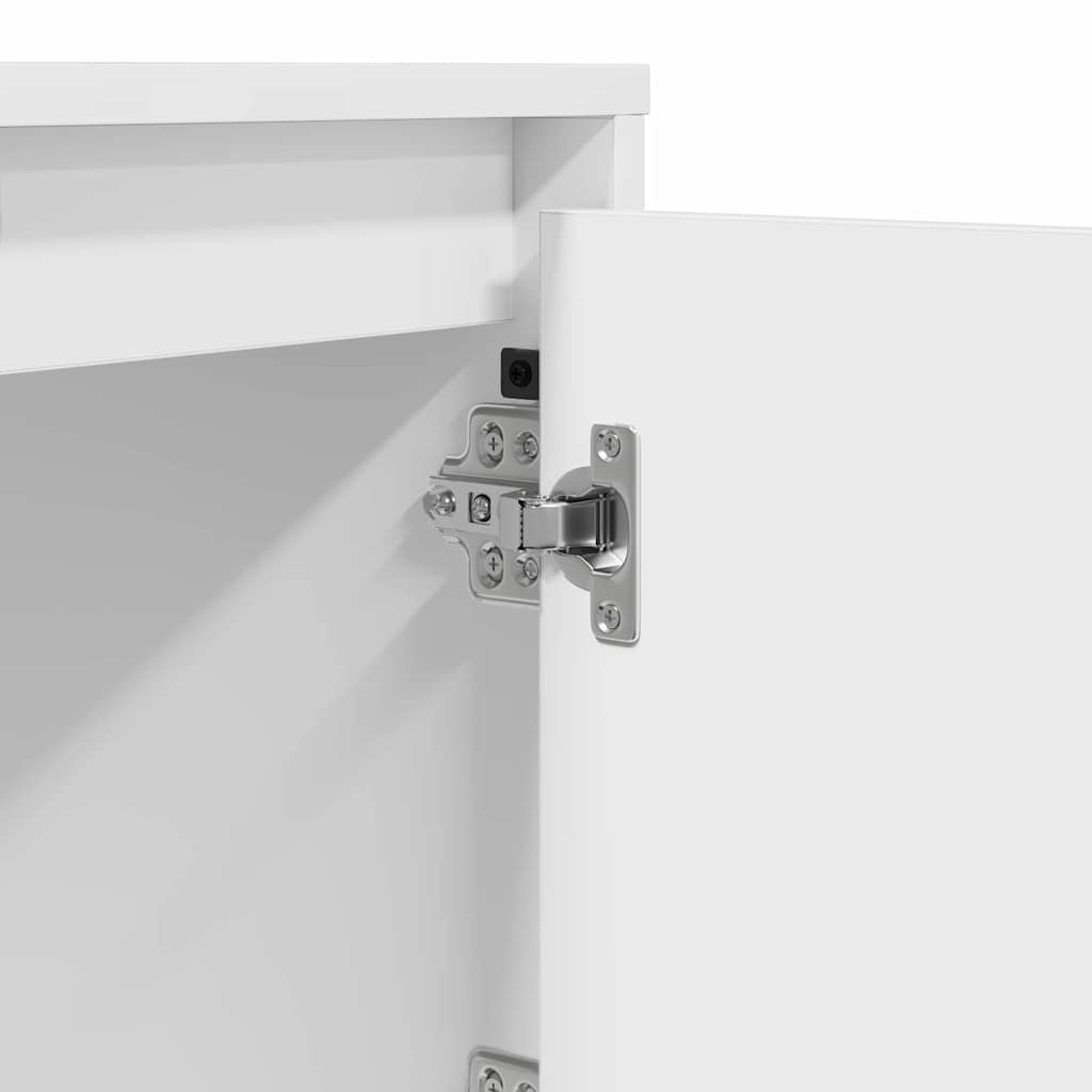 vidaXL Κομοδίνο με Λευκό 39 x 34.5 x 50 εκ. Επεξεργασμένο ξύλο