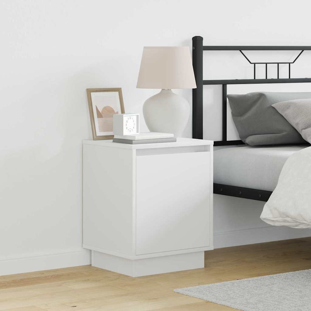 vidaXL Κομοδίνο με Λευκό 39 x 34.5 x 50 εκ. Επεξεργασμένο ξύλο