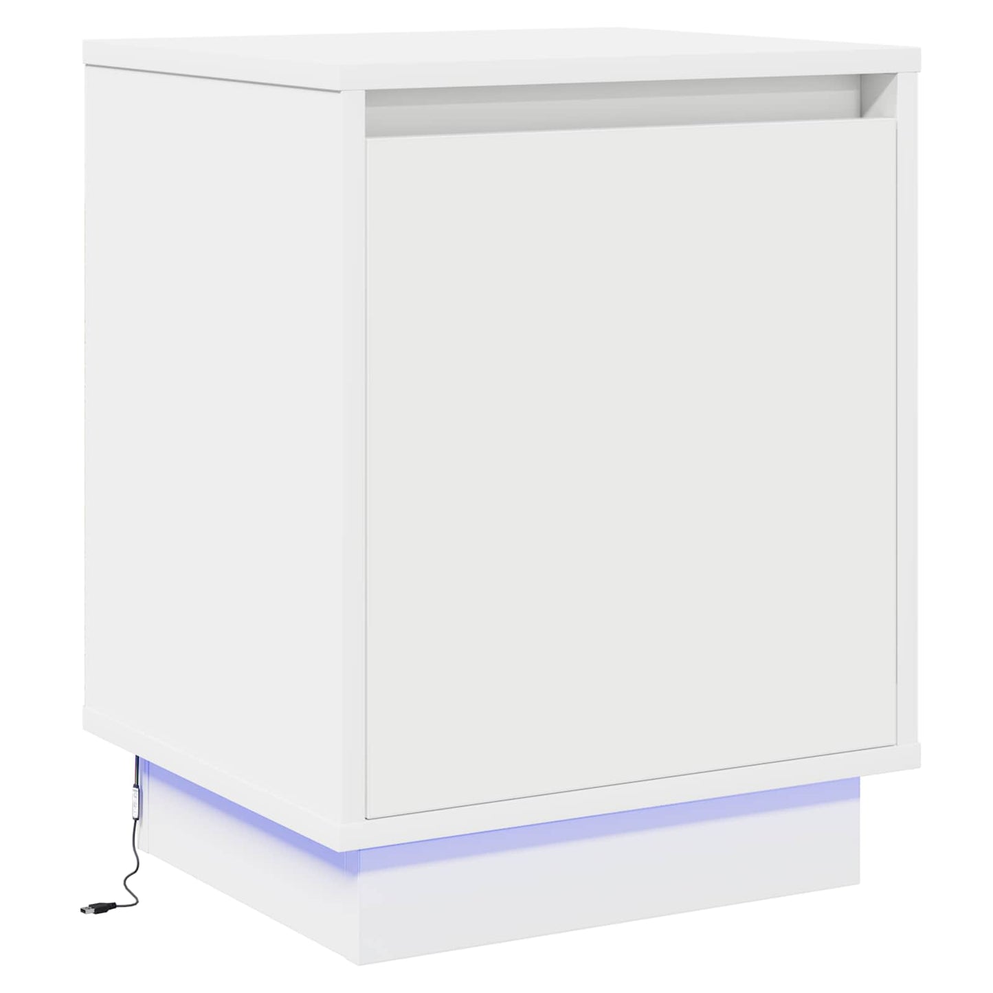 vidaXL Κομοδίνο με Λευκό 39 x 34.5 x 50 εκ. Επεξεργασμένο ξύλο