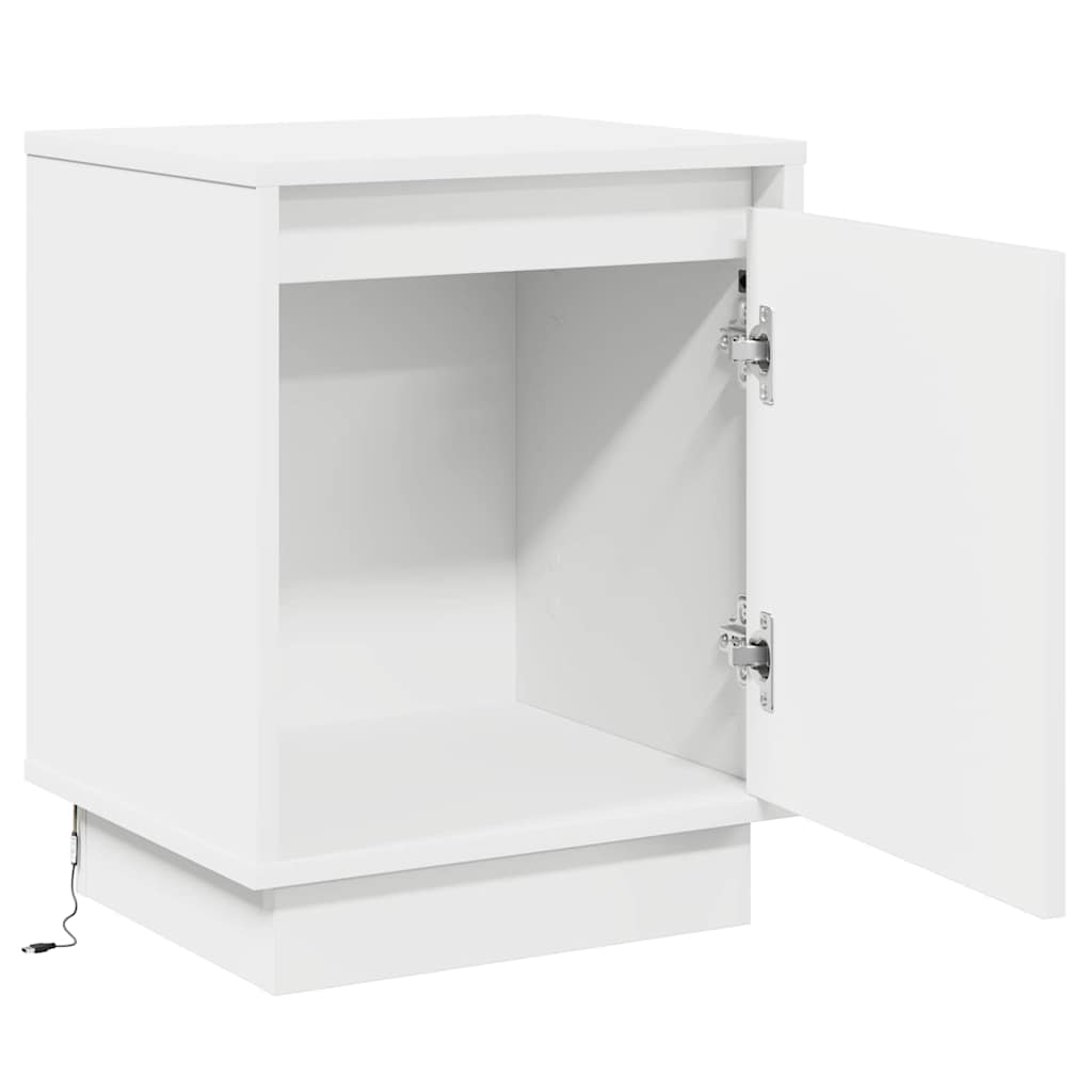 vidaXL Κομοδίνο με Λευκό 39 x 34.5 x 50 εκ. Επεξεργασμένο ξύλο