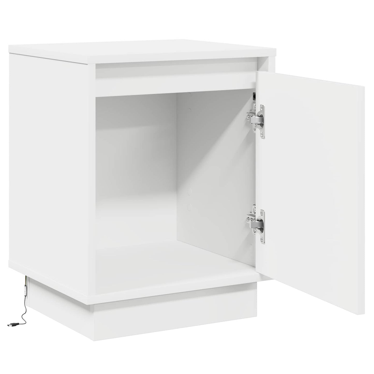 vidaXL Κομοδίνο με Λευκό 39 x 34.5 x 50 εκ. Επεξεργασμένο ξύλο