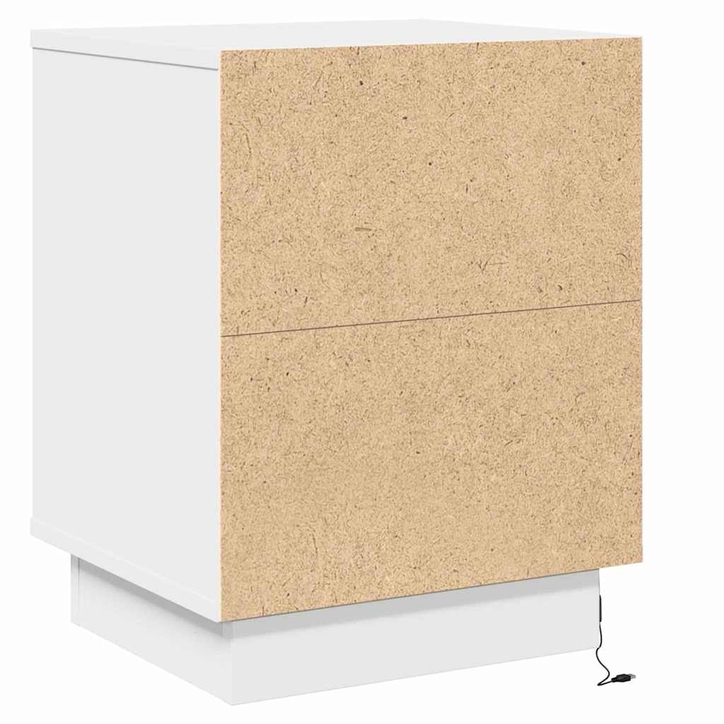 vidaXL Κομοδίνο με Λευκό 39 x 34.5 x 50 εκ. Επεξεργασμένο ξύλο