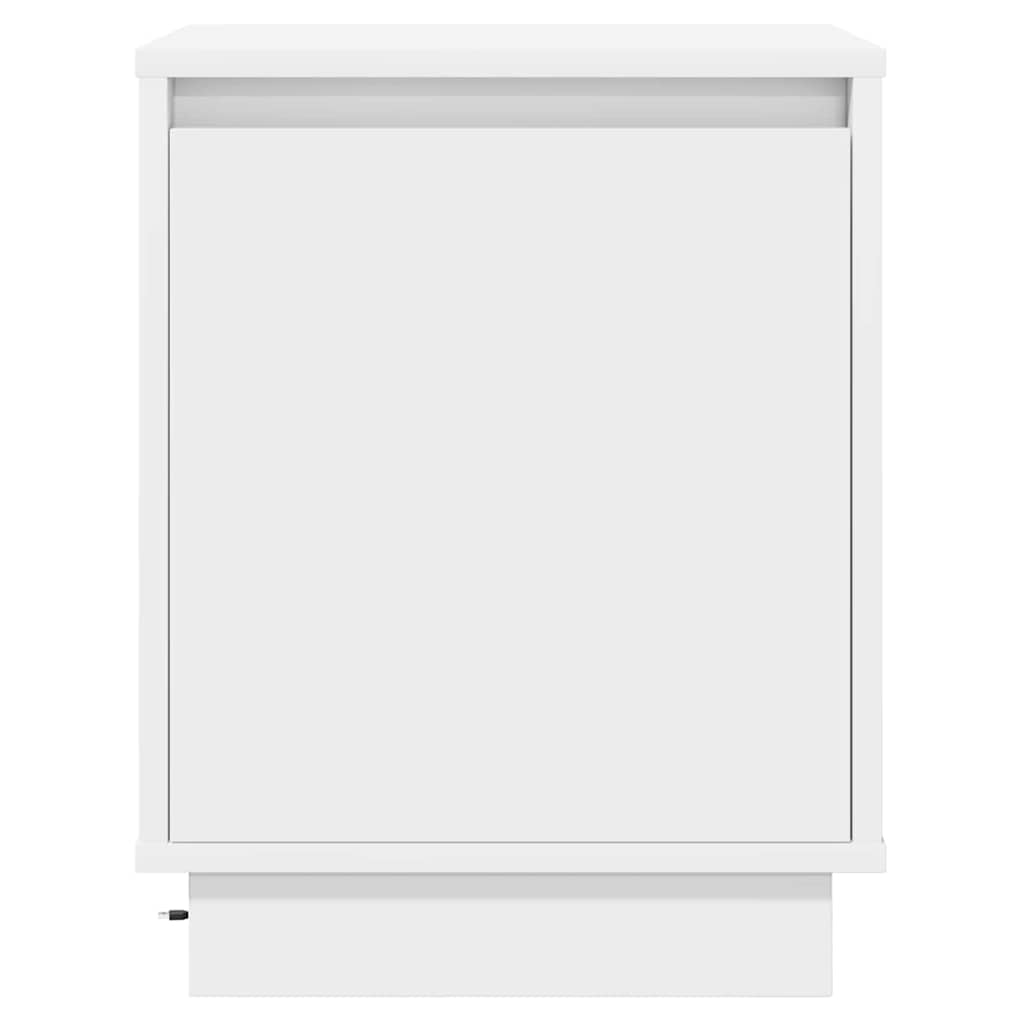 vidaXL Κομοδίνο με Λευκό 39 x 34.5 x 50 εκ. Επεξεργασμένο ξύλο