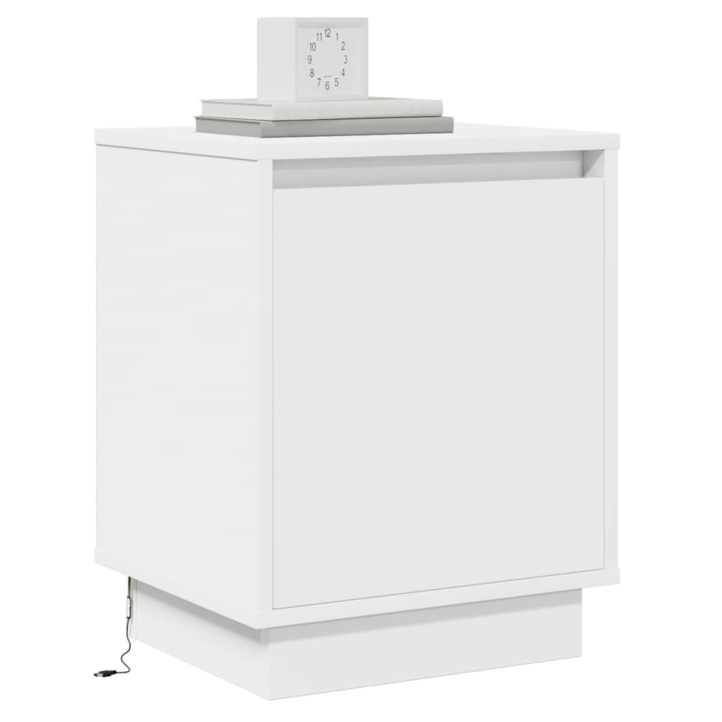 vidaXL Κομοδίνο με Λευκό 39 x 34.5 x 50 εκ. Επεξεργασμένο ξύλο