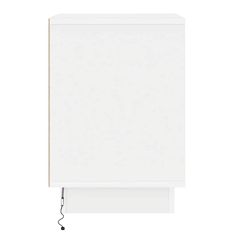 vidaXL Κομοδίνο με 2 pcs Λευκό 39 x 34.5 x 50 εκ. Επεξεργασμένο ξύλο