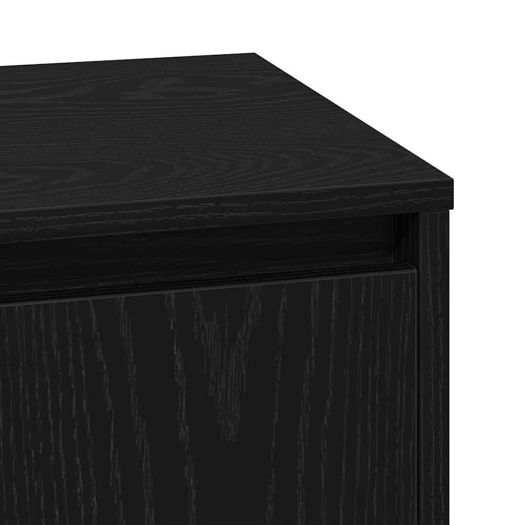 vidaXL Κομοδίνο με Μαύρο 39 x 34.5 x 50 εκ. Επεξεργασμένο ξύλο