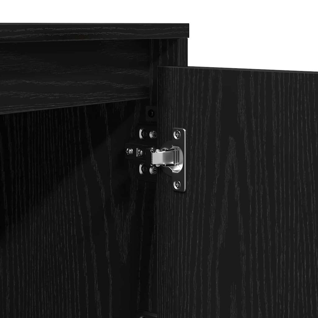 vidaXL Κομοδίνο με Μαύρο 39 x 34.5 x 50 εκ. Επεξεργασμένο ξύλο