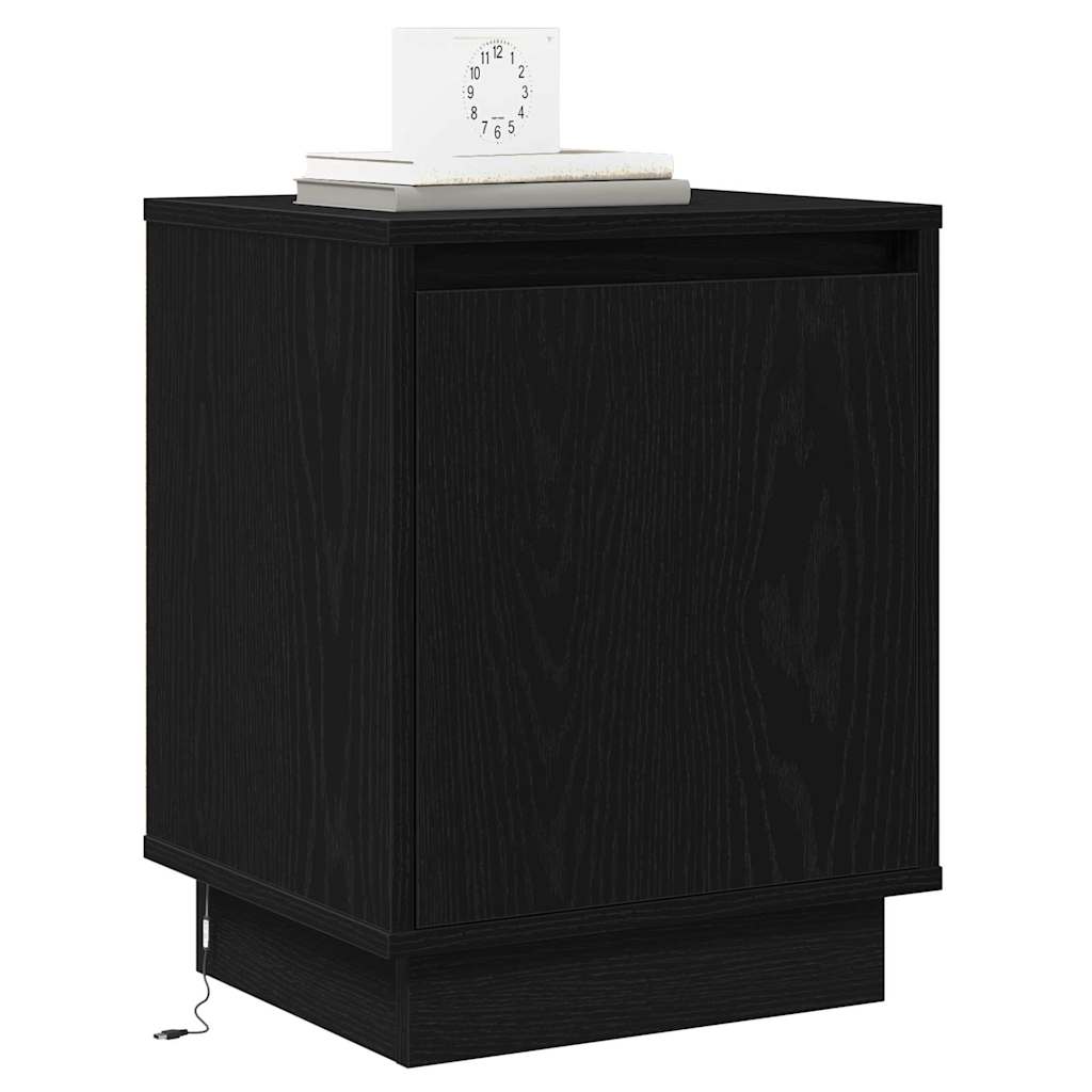 vidaXL Κομοδίνο με Μαύρο 39 x 34.5 x 50 εκ. Επεξεργασμένο ξύλο
