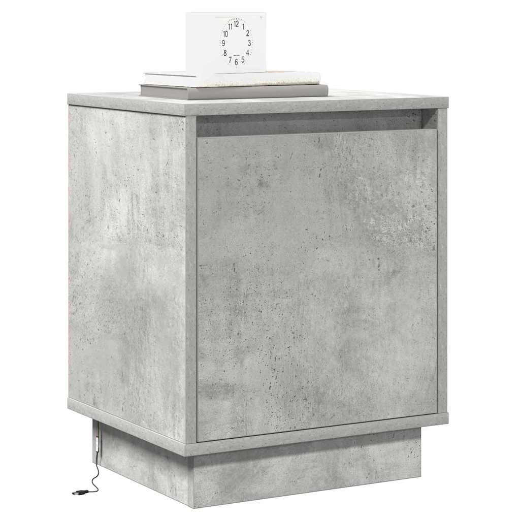 vidaXL Κομοδίνο με Γκρι σκυροδέματος 39 x 34.5 x 50 εκ.