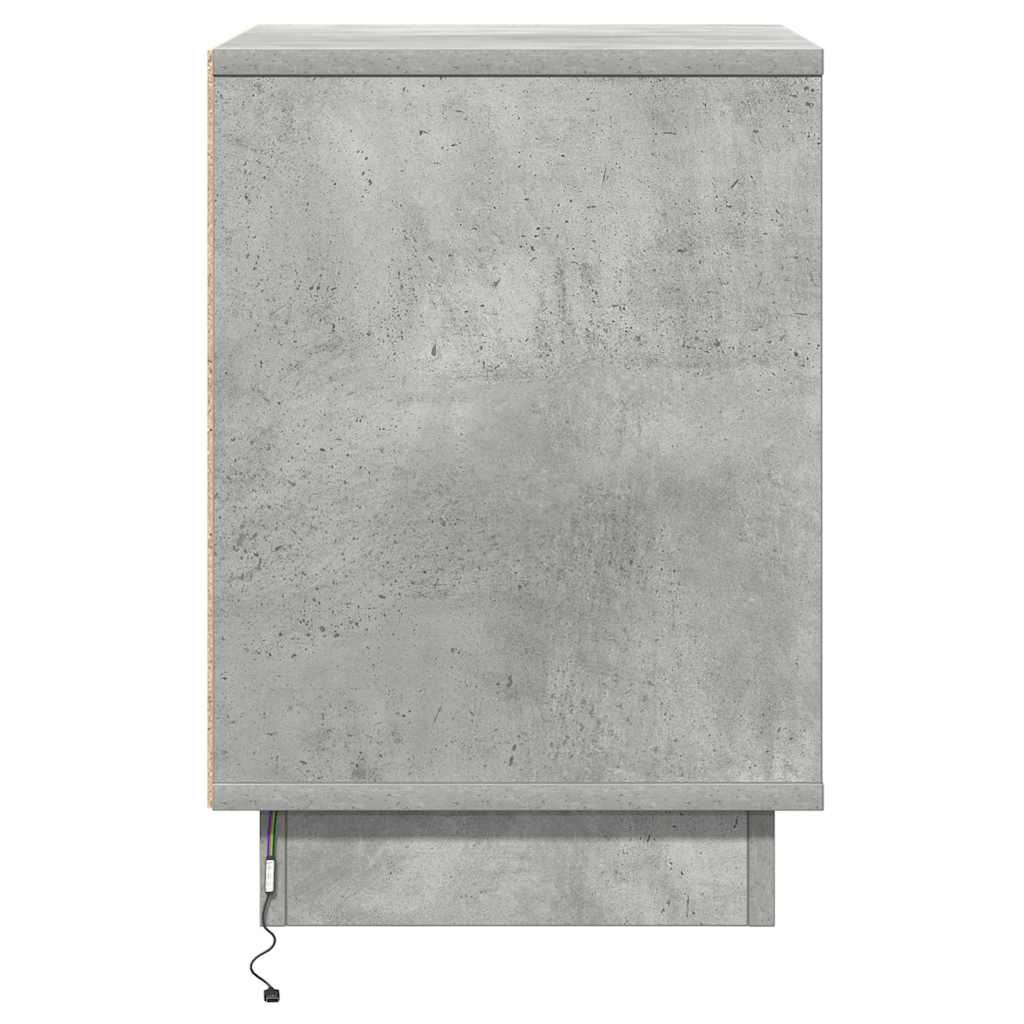 vidaXL Κομοδίνο με Γκρι σκυροδέματος 39 x 34.5 x 50 εκ.
