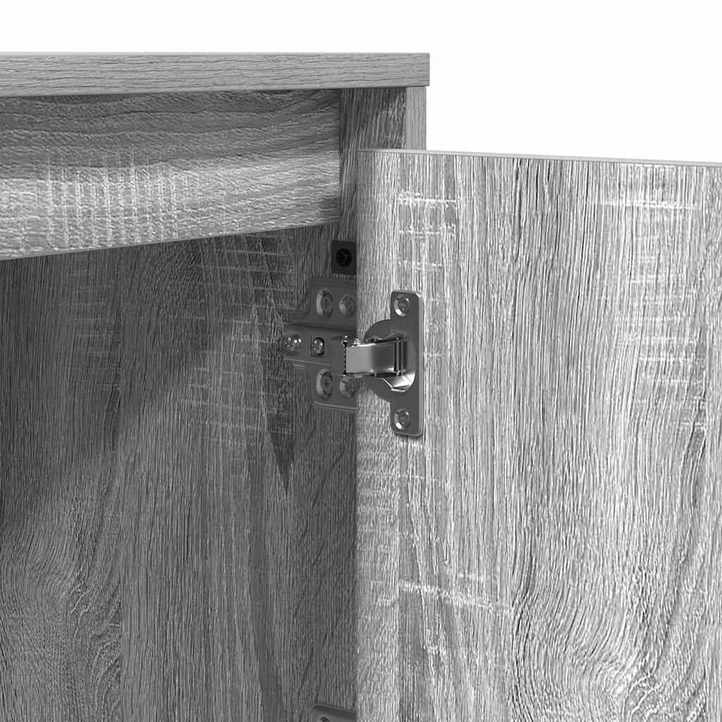 vidaXL Κομοδίνο με Γκρι 39 x 34.5 x 50 εκ. Επεξεργασμένο ξύλο