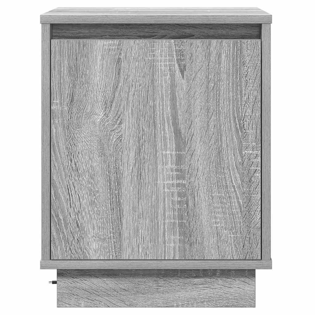 vidaXL Κομοδίνο με Γκρι 39 x 34.5 x 50 εκ. Επεξεργασμένο ξύλο