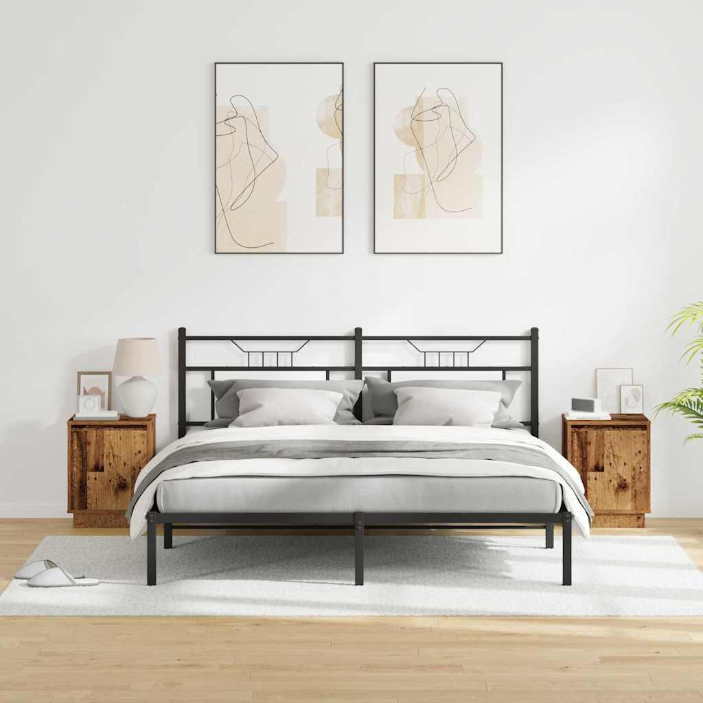 vidaXL Κομοδίνο με 2 pcs Παλαιό ξύλο 39 x 34.5 x 50 εκ.