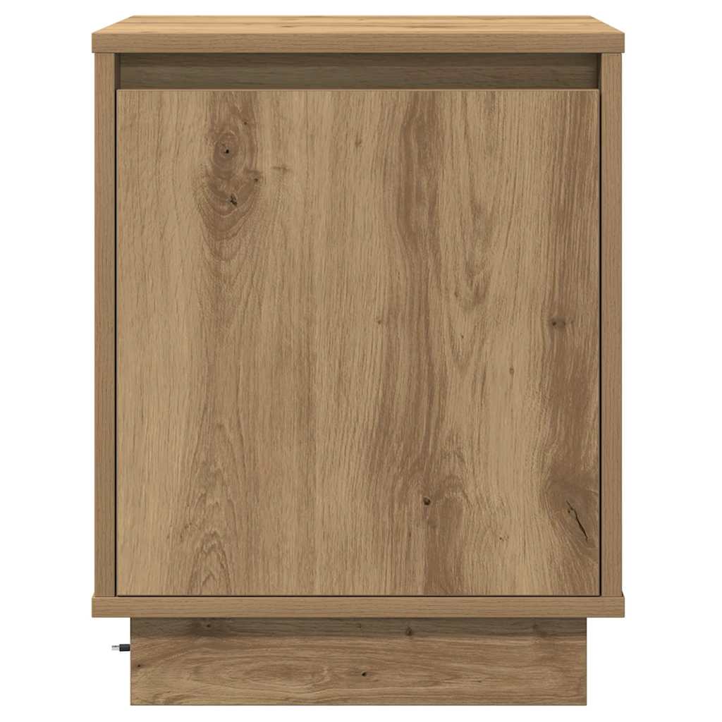 vidaXL Κομοδίνο με artisan δρυς 39 x 34.5 x 50 εκ. Επεξεργασμένο ξύλο