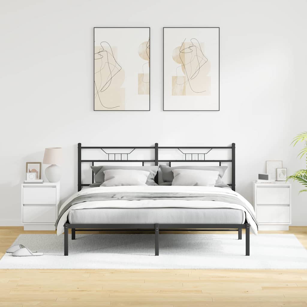 vidaXL Κομοδίνο με 2 pcs Λευκό 39 x 34.5 x 50 εκ. Επεξεργασμένο ξύλο