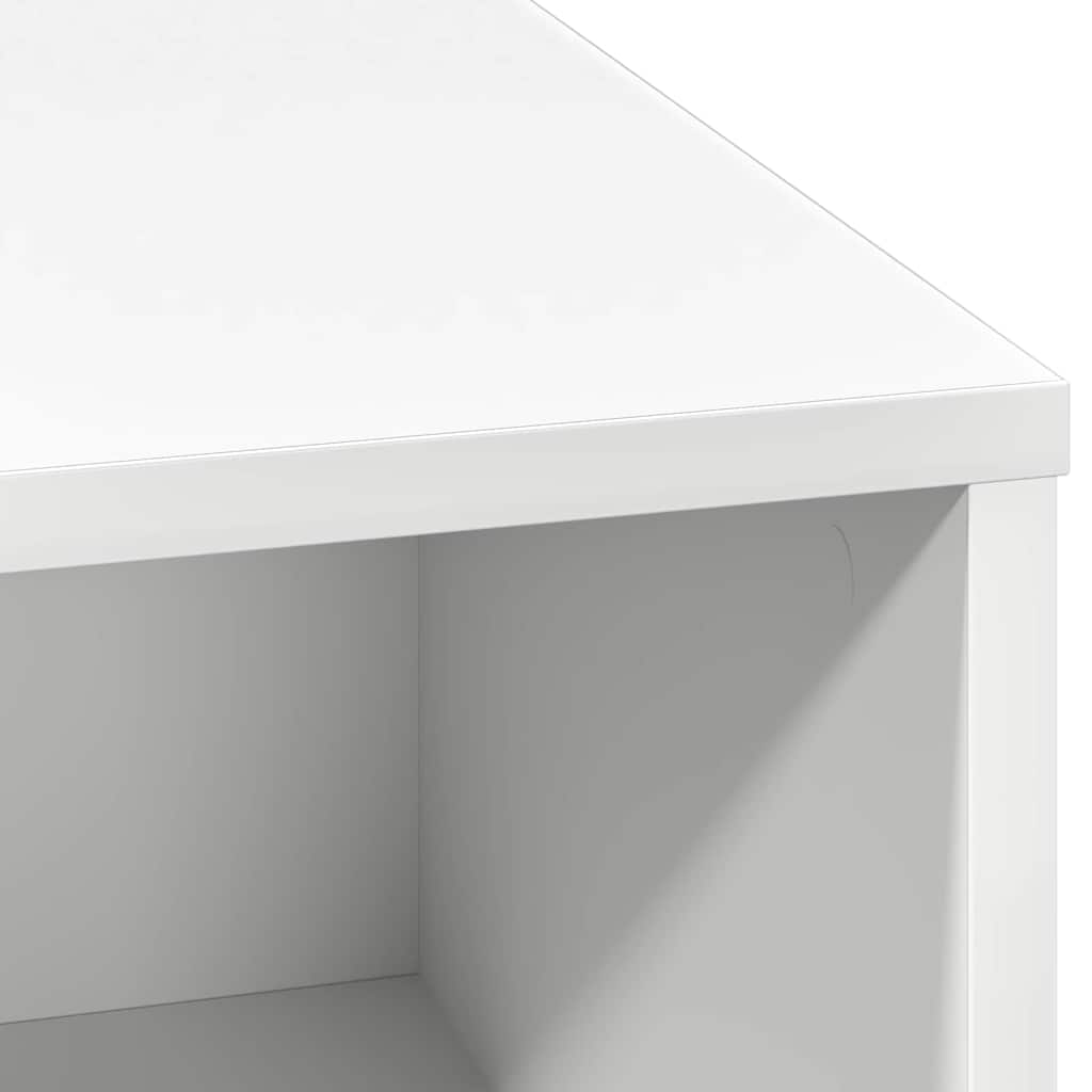 vidaXL Πλαϊνό Γραφείο με LED Λευκό 71 x 34.5 x 75 εκ.