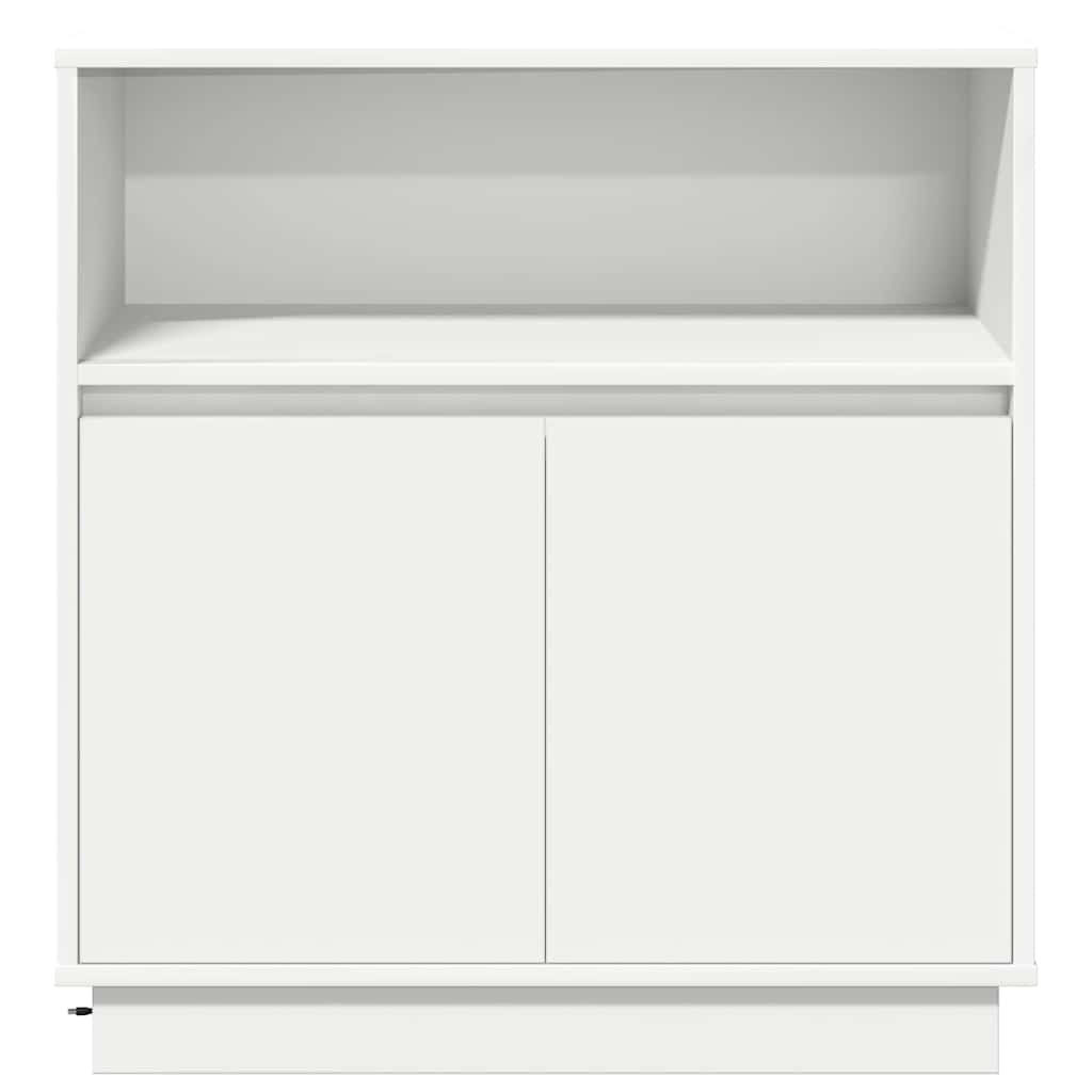 vidaXL Πλαϊνό Γραφείο με LED Λευκό 71 x 34.5 x 75 εκ.