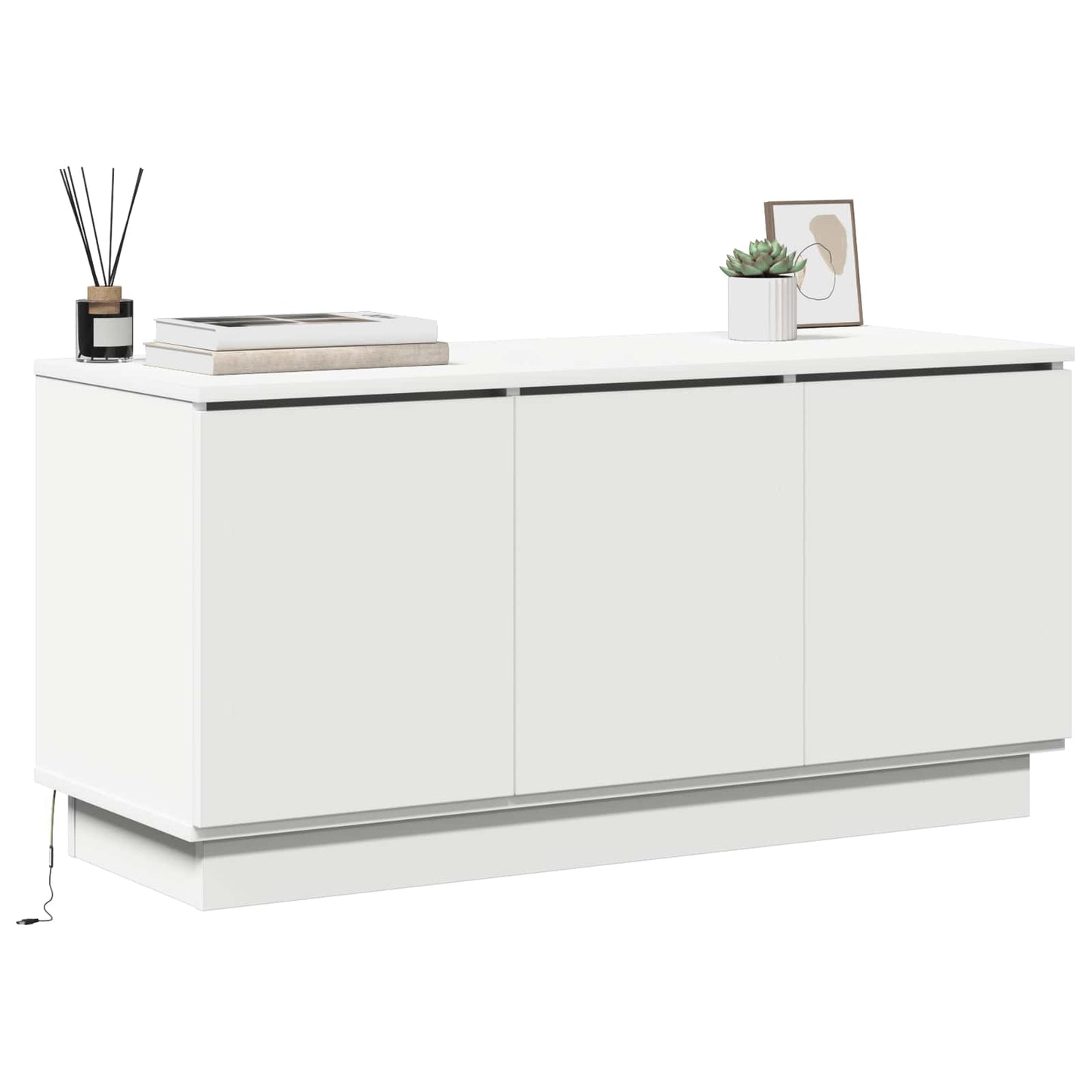 vidaXL Ντουλάπι TV 100 x 38 x 49 εκ. Λευκό Επεξεργασμένο Ξύλο