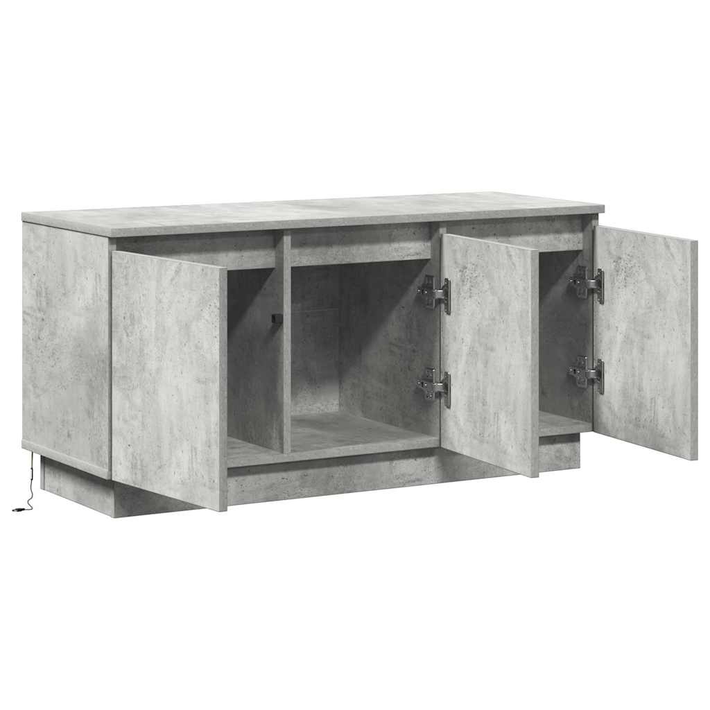 vidaXL Ντουλάπι TV 100 x 38 x 49 εκ. Σκυρόδεμα Γκρι Επεξεργασμένο Ξύλο