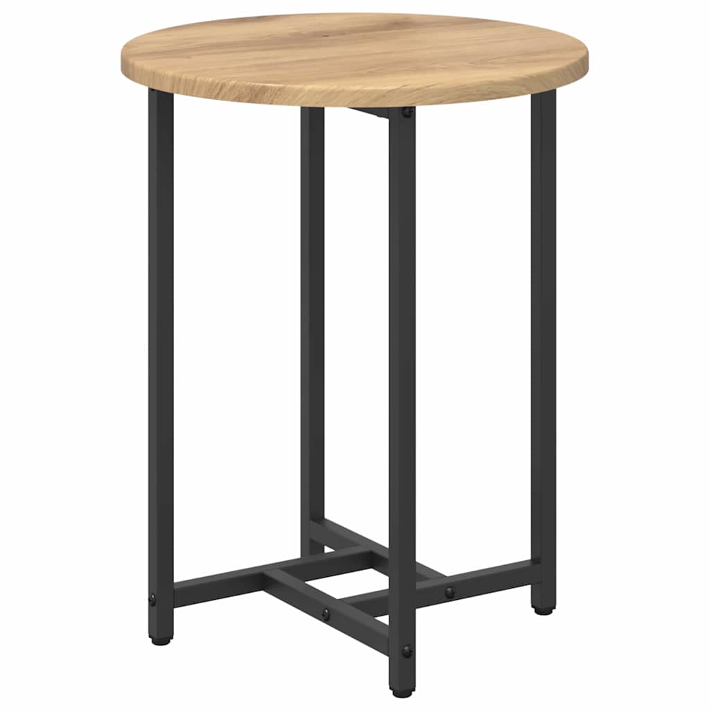 vidaXL Σετ βοηθητικά τραπεζάκια 2 pcs Δρυς Artisan και Μαύρο