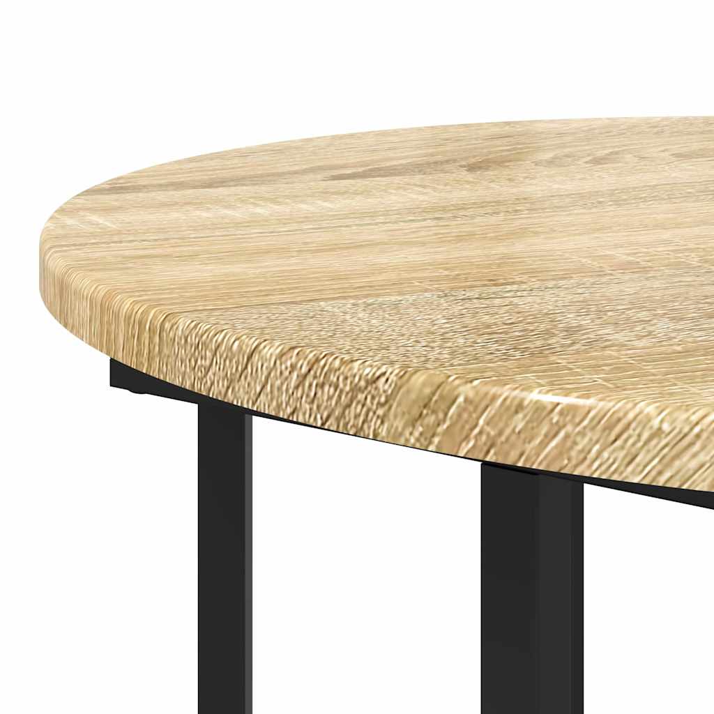 vidaXL Σετ βοηθητικά τραπεζάκια με ράφι 2 pcs Καφέ 50 x 50 x 50,5 cm