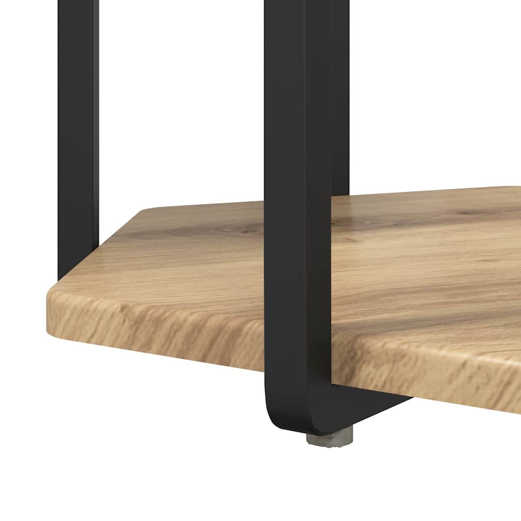 vidaXL Σετ βοηθητικά τραπεζάκια με ράφι 2 pcs Καφέ 50 x 50 x 50,5 cm