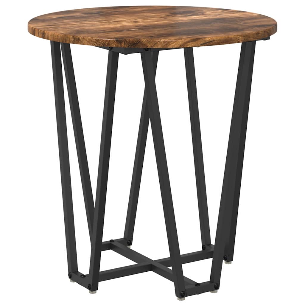 vidaXL Σετ βοηθητικά τραπεζάκια 2 pcs Καπνιστή βελανιδιά και Μαύρο