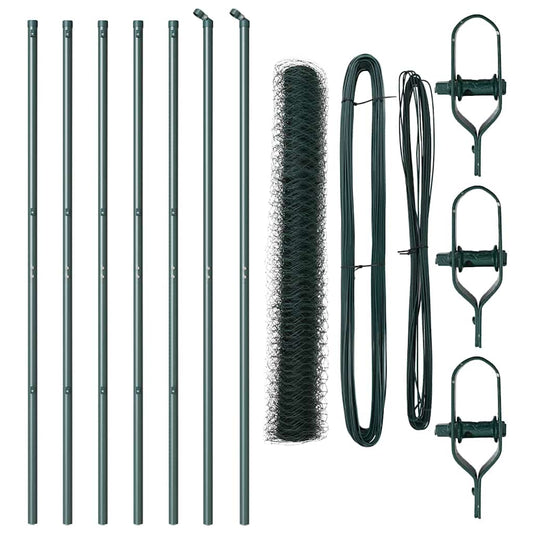 Εξαγωνικός Φράχτης vidaXL Πράσινος 1.2x10 μ Ατσάλι