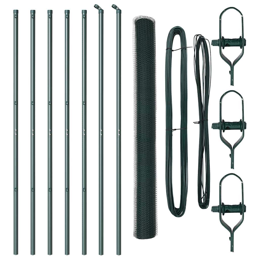 Πράσινη Κυψελωτή Περίφραξη vidaXL 1.6x10 μ Στεγανό Χάλυβα