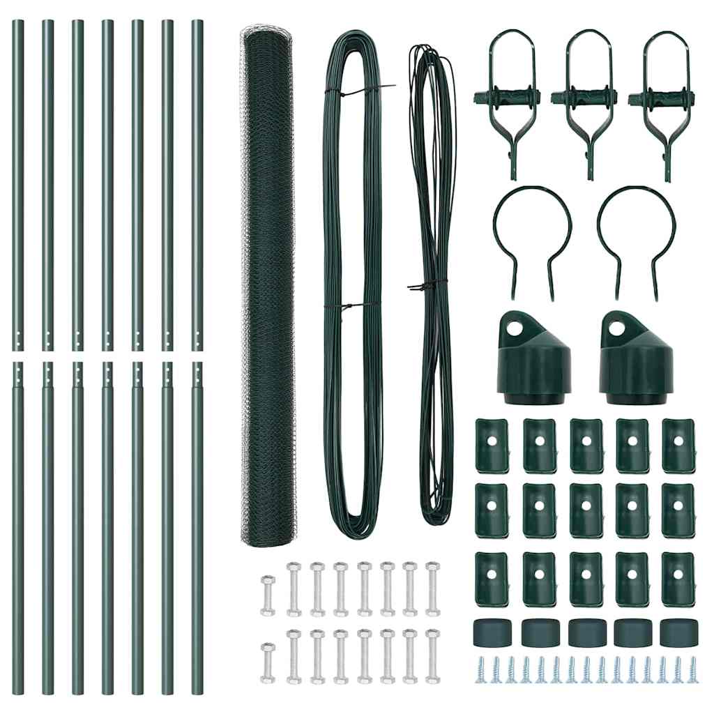 Πράσινη Κυψελωτή Περίφραξη vidaXL 1.6x10 μ Στεγανό Χάλυβα