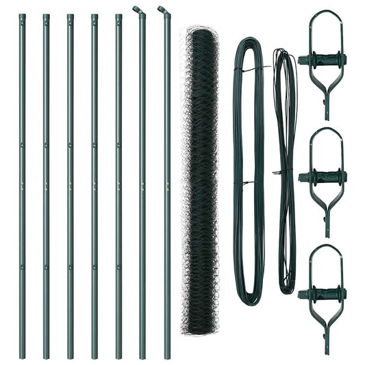 Φράκτης Hexagon vidaXL Πράσινος 1,6x10 μ Μέταλλο