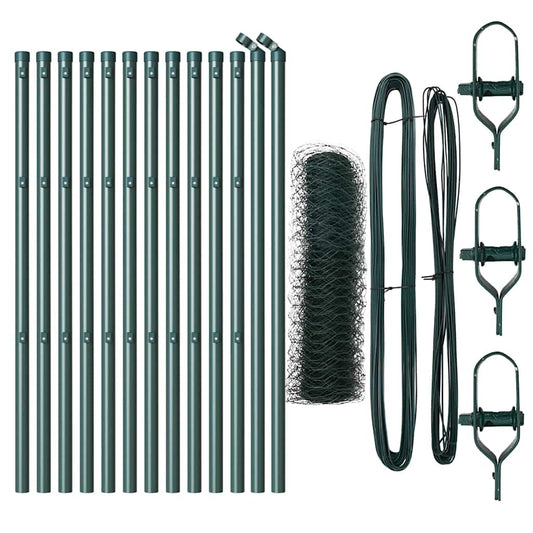 Εξάγωνος Φράχτης vidaXL Πράσινος 0.6x25 μ Ατσάλι