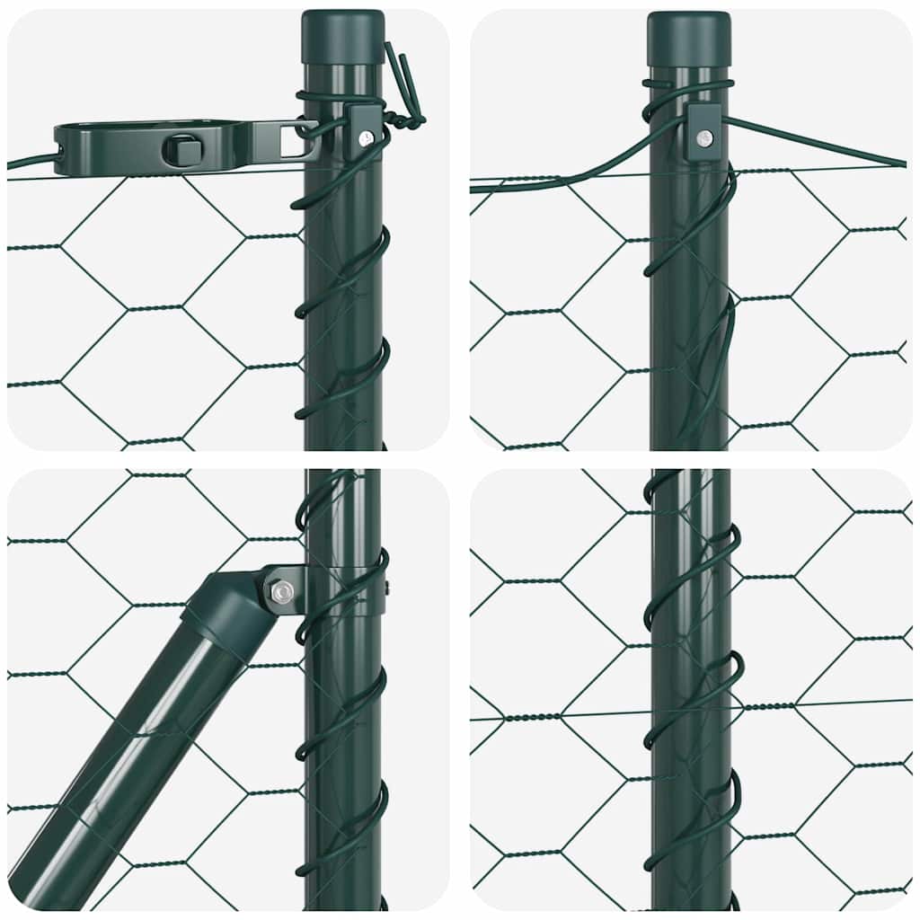 vidaXL Στύλος Περιφράξεων Πράσινο 50 x 0,6 m (πλέγμα 50 mm)