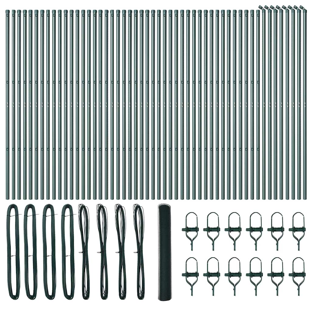 vidaXL Hexagon Fence Πράσινο 1.2x100 μ Σίδερο