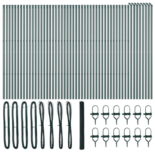 vidaXL Πολυγωνική περίφραξη Πράσινη 1.5 x 100 μ Χάλυβας
