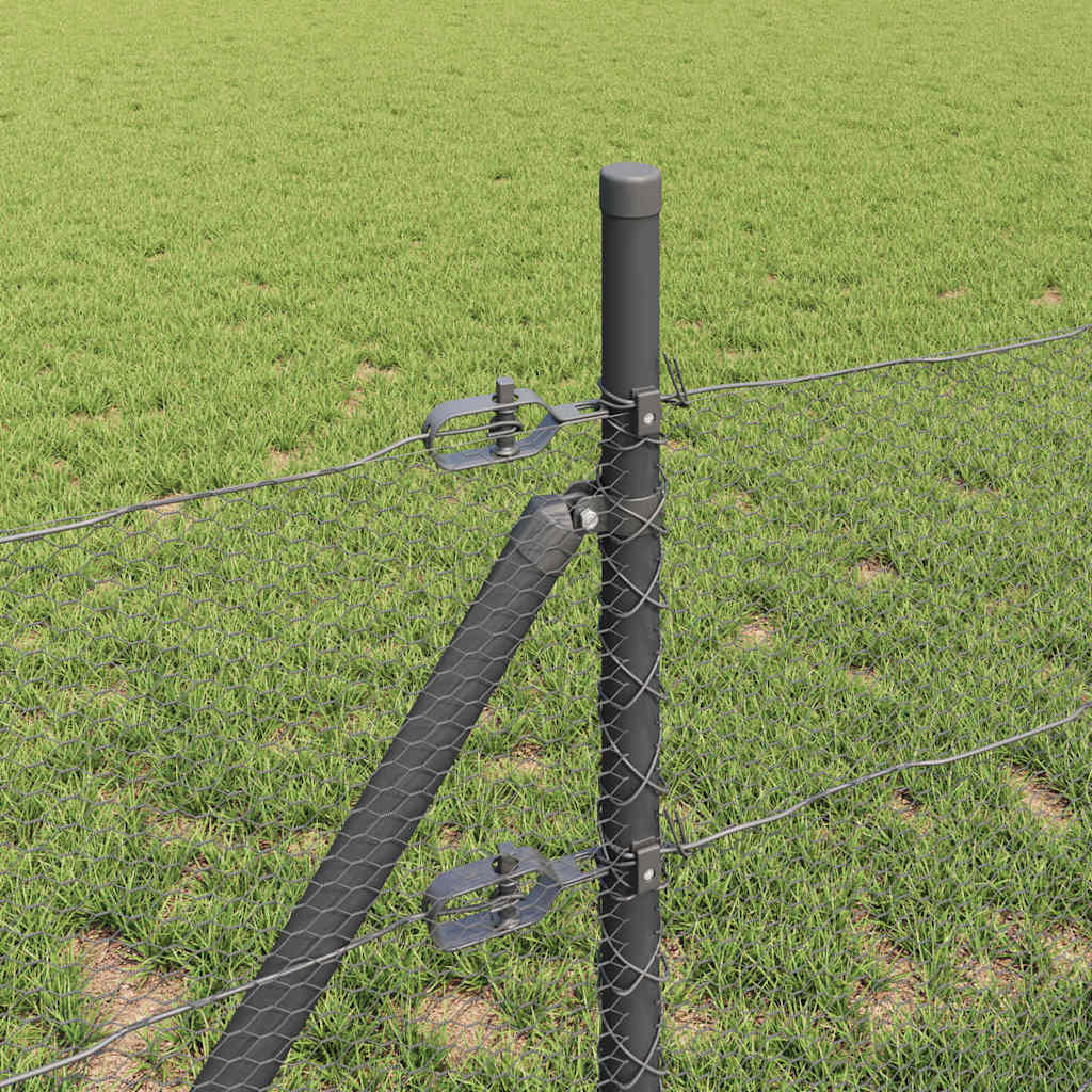 vidaXL Φράκτης Έξιγωνος Γκρι 0.5x10 m Σχοινί