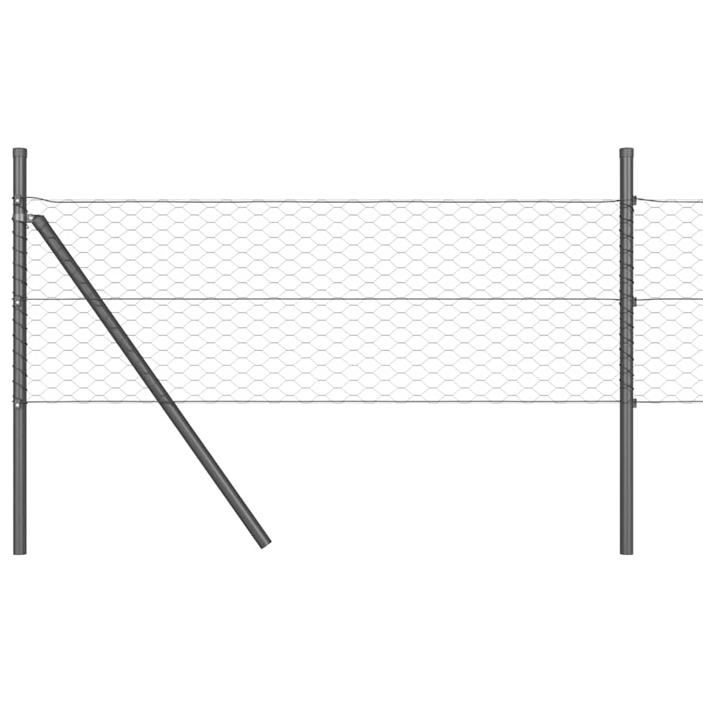 φράκτης έξιγωνο vidaXL Γκρι 0.5x10 μ Ατσάλι
