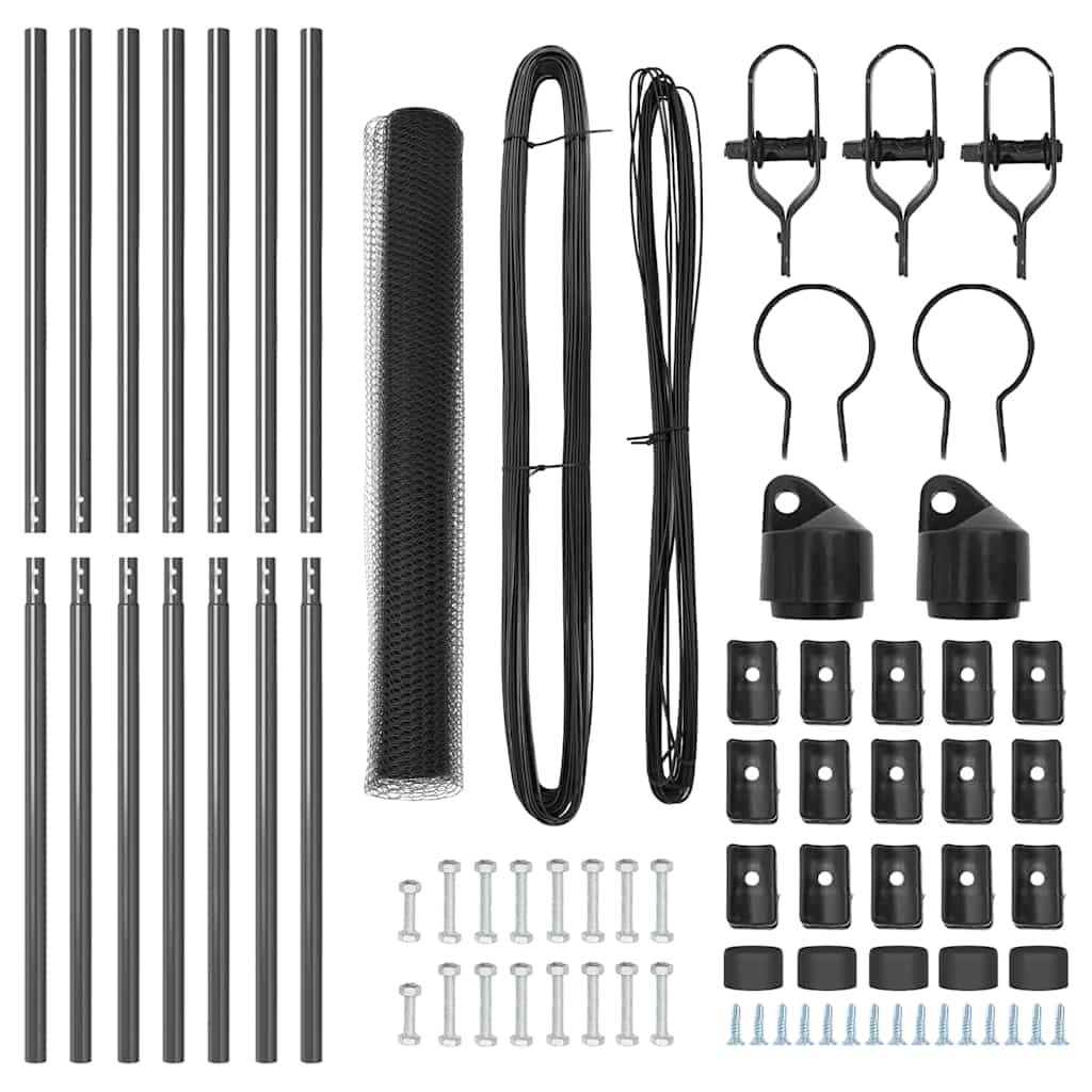 vidaXL Hexagon Fence Γκρι 1x10 μ Χάλυβας