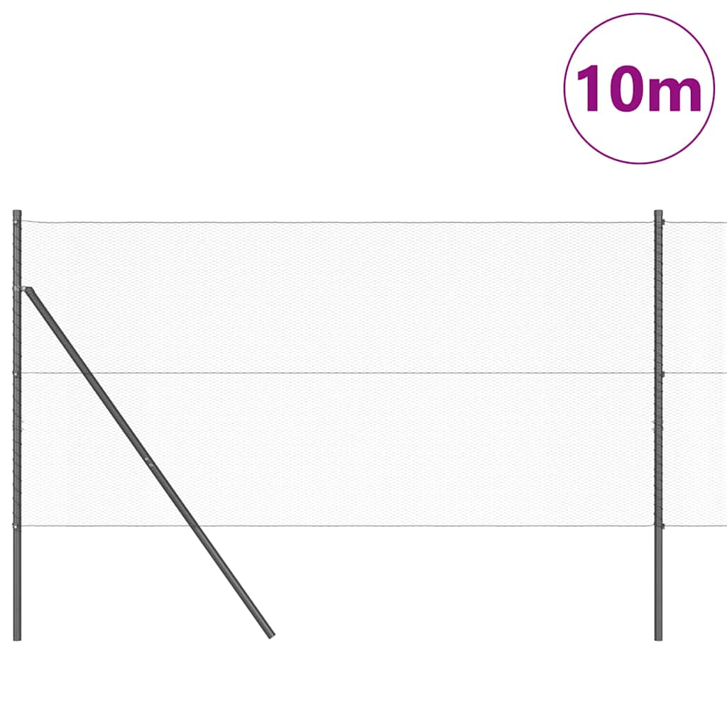 vidaXL Hexagon Fence Γκρι 1x10 μ Χάλυβας