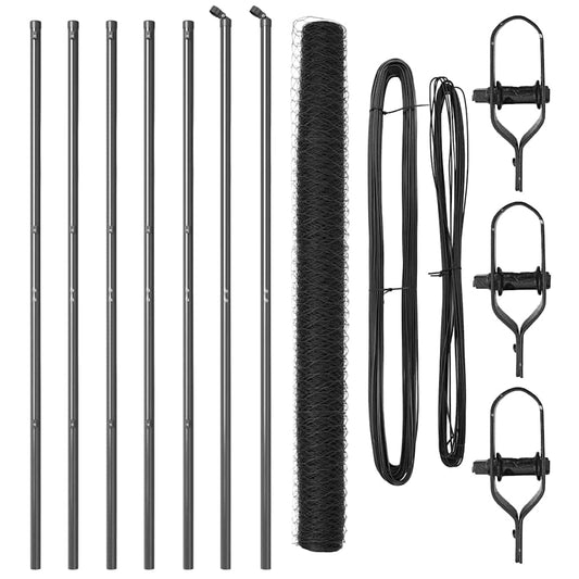 vidaXL Εξάγωνος Φράκτης Γκρι 1.5x10 μ Χάλυβα