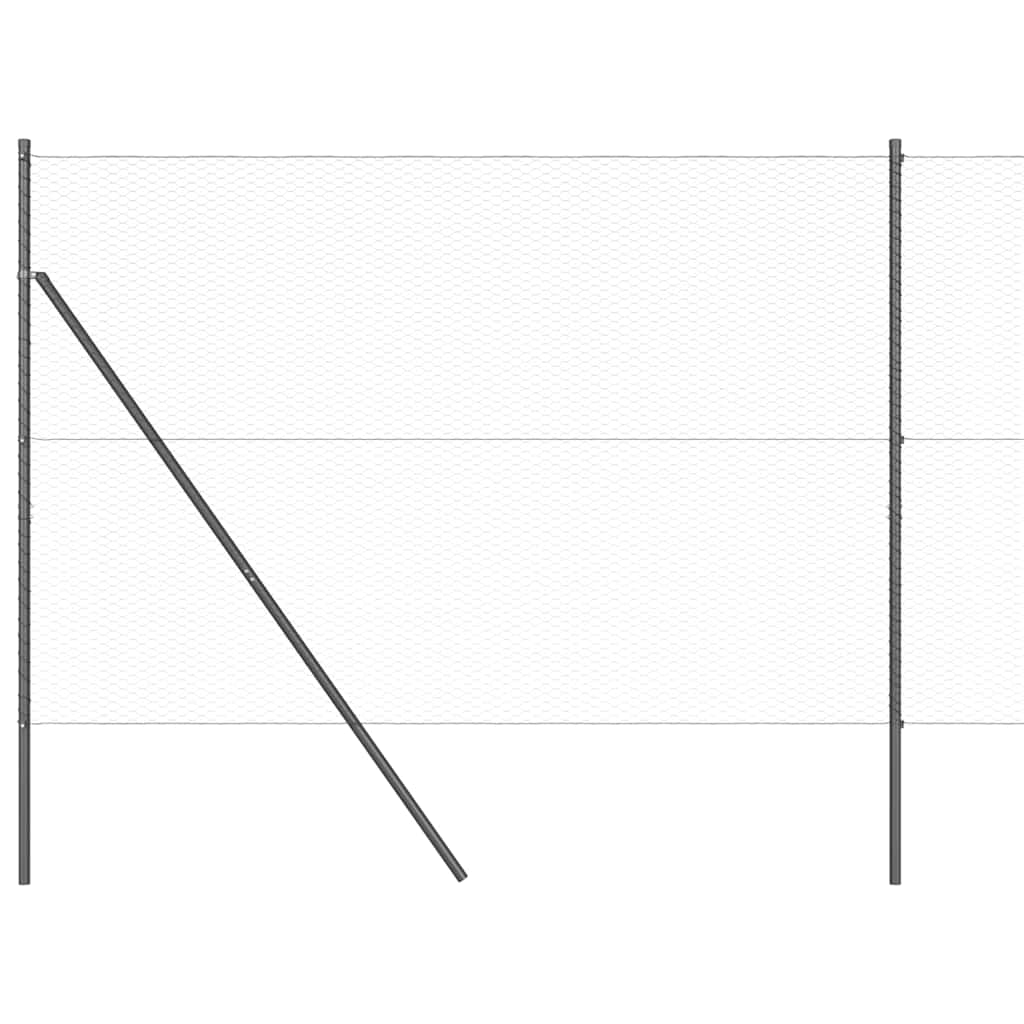 vidaXL Περίφραξη Εξαγώνου Γκρι 1.6x10 μ Χάλυβα