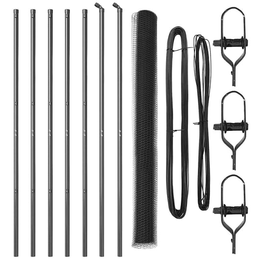 vidaXL Περίφραξη Εξαγώνου Γκρι 1.6x10 μ Χάλυβα