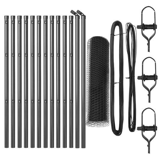 vidaXL Εξαγωνικός Φράκτης Γκρι 0.4x25 μ Ατσάλι