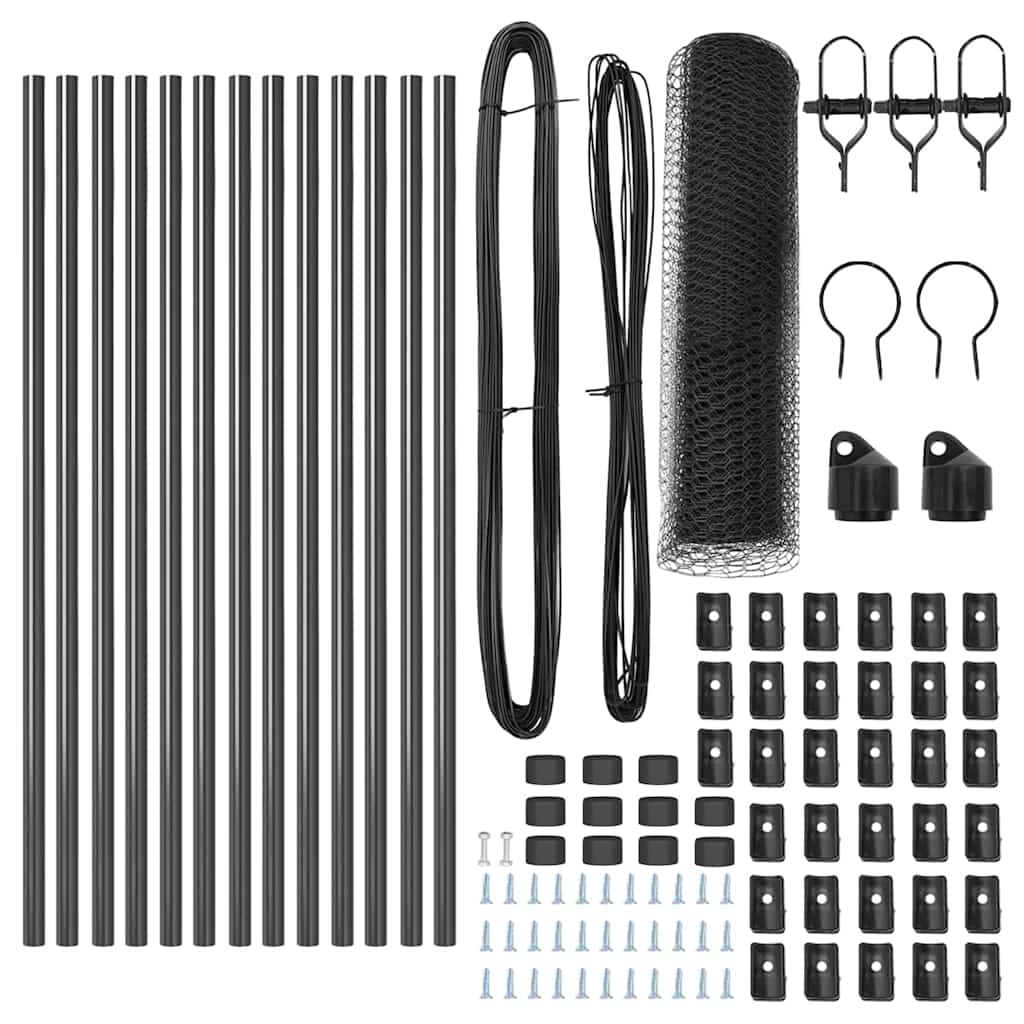 Περίφραξη Hexagon vidaXL Γκρι 0,6x25 μ Ατσάλι