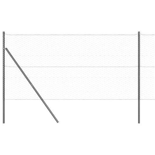 Φράκτης Hexagon vidaXL Γκρι 1.4x25 μ Μέταλλο