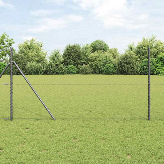 vidaXL Hexagon Fence Γκρι 1.4x25 μ. Χάλυβας